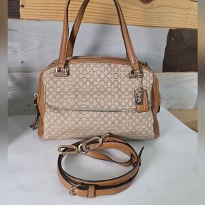 Coach Madison Op Art Needlepoint Georgie Satchel
